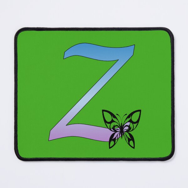 Item preview, Butterfly Silhouette on Monogram Letter Z Gradient Blue Purple designed and sold by AliCatOriginals.