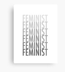 FEMINIST BLACK AND WHITE Metal Print