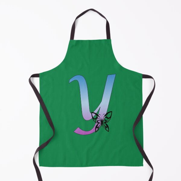 Item preview, Butterfly Silhouette on Monogram Letter Y Gradient Blue Purple designed and sold by AliCatOriginals.