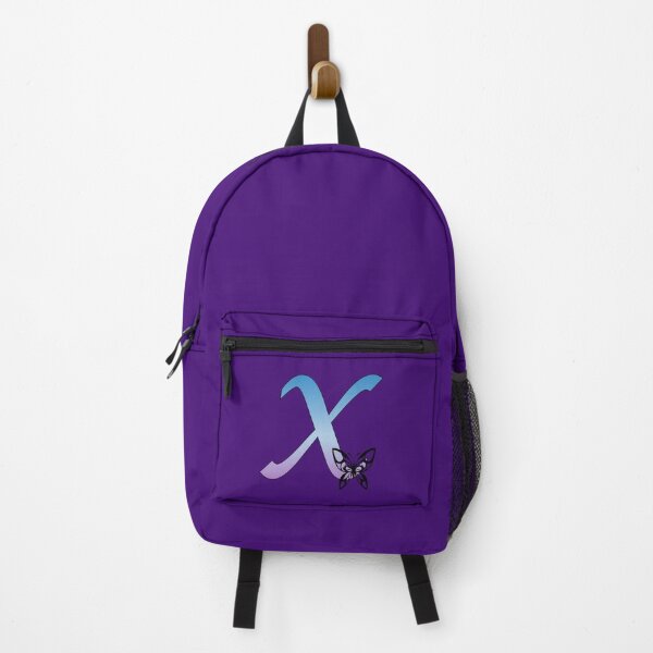 Item preview, Butterfly Silhouette on Monogram Letter X Gradient Blue Purple designed and sold by AliCatOriginals.