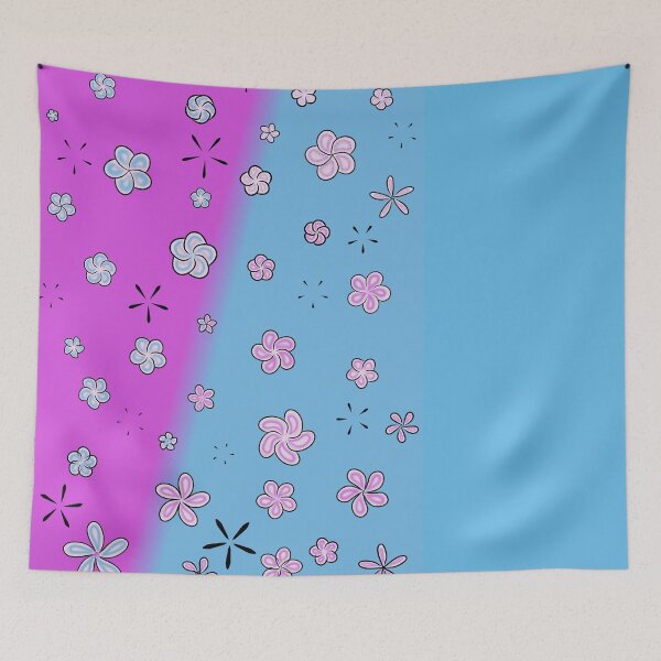 Item preview,  PINK AND BLUE FLOWERS  designed and sold by DanaMire.