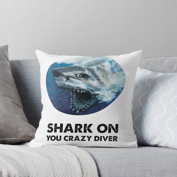Item preview, SHARK ON YOU CRAZY DIVER designed and sold by BeefStroganof.