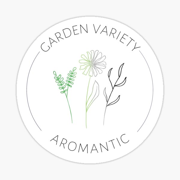 Garden Variety Aromantic | Aromantic Flag Bouquet Sticker