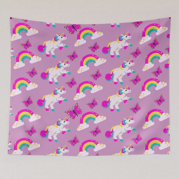 Item preview, Rainbow and unicorn seamless pattern designed and sold by Itzjustlife.