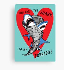 Shark To My Tornado Canvas Print