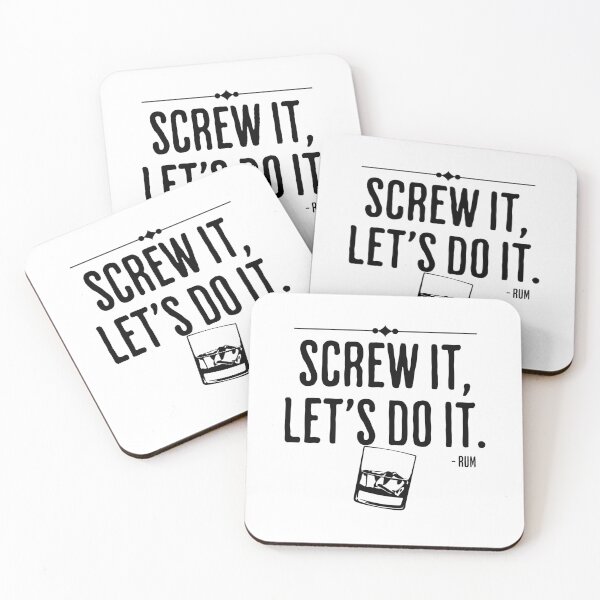 Item preview, Screw It, Let's Do It - Rum - Humorous Rum Quote designed and sold by AlanPhotoArt.