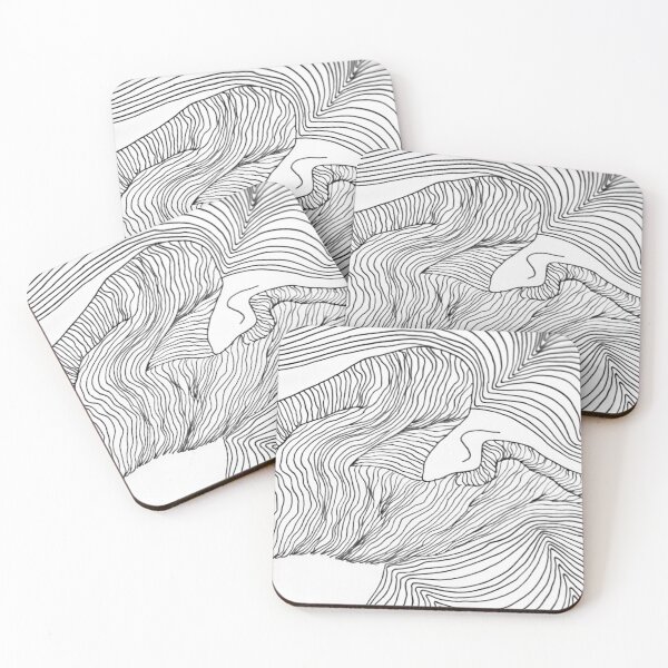 Item preview, Intense b&w mushroom line drawing designed and sold by Anniek Meyden.