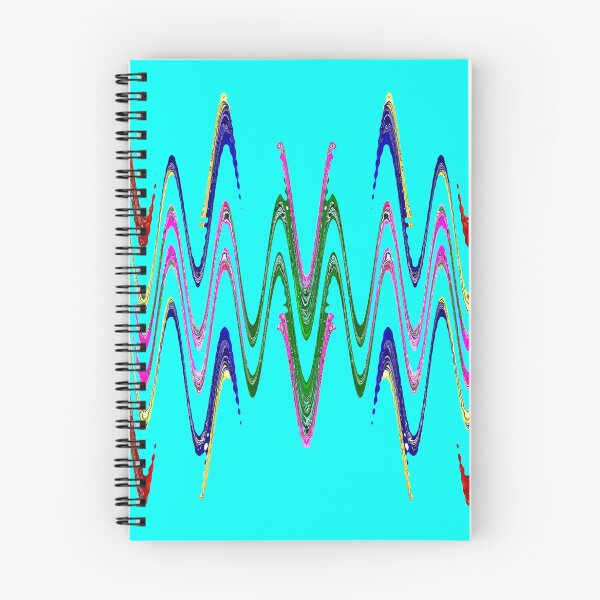 Item preview, Multicolored abstract spirals and waveform pattern on azure background. designed and sold by IaroslavB.