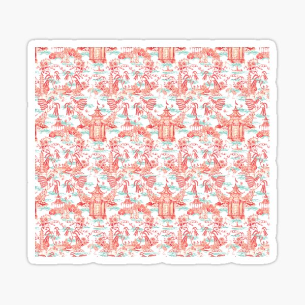 Item preview, Chinoiserie Toile de jouy designed and sold by letsgow8th.