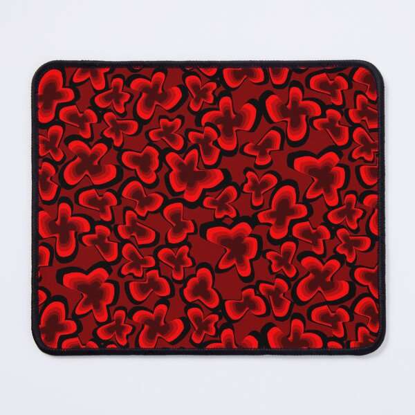 Artikelvorschau, Abstract Red Agate Flowers on Dark Red Half-Drop Repeat 5748 entworfen und verkauft von Art in My Loft.