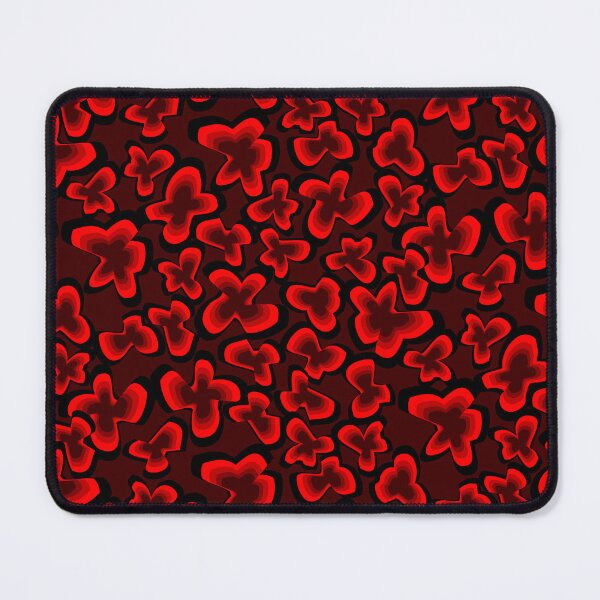 Artikelvorschau, Abstract Red Agate Flowers on Deep Red Half-Drop Repeat 5748 entworfen und verkauft von Art in My Loft.
