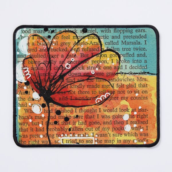 Item preview, Dotty flower on script  designed and sold by Deb Webb.