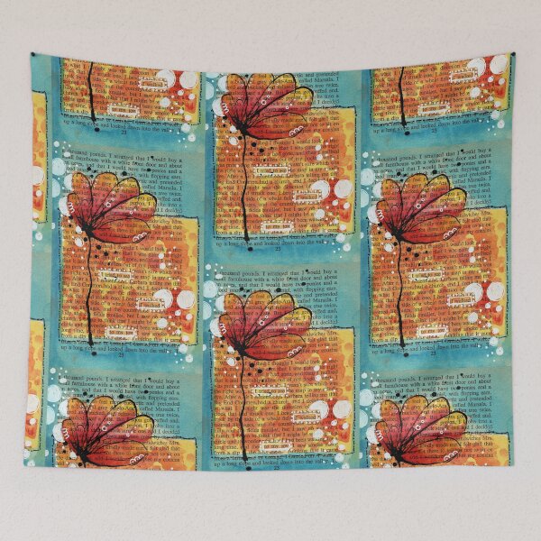 Item preview, Dotty flower on script designed and sold by Deb Webb.