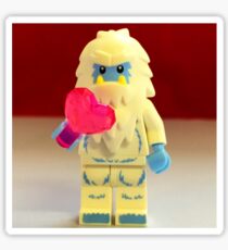 Lego Yeti Valentines Sticker