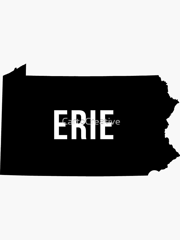 "Erie, Pennsylvania Silhouette" Sticker by CartoCreative Redbubble