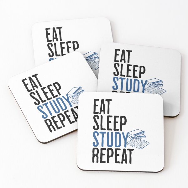 Item preview, Eat Sleep Study Repeat - Funny School Quote designed and sold by AlanPhotoArt.