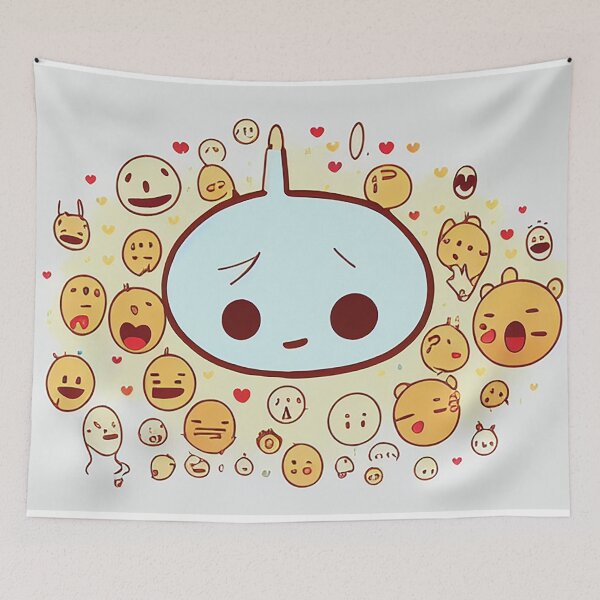 Item preview, Wall of emojis and emoticons  - Created by Artificial Intelligence designed and sold by Created-by-AI.