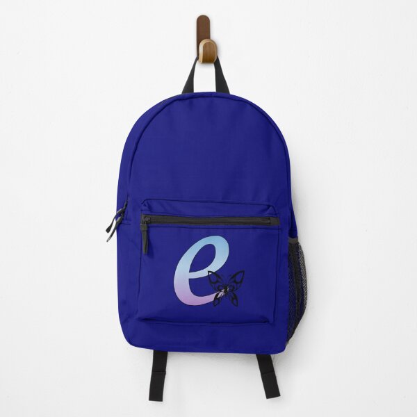 Item preview, Butterfly Silhouette on Monogram Lower Case e Gradient Blue Purple designed and sold by AliCatOriginals.