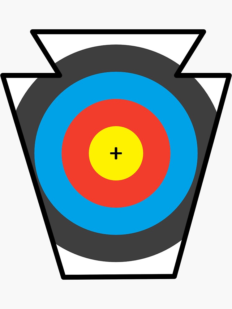 "Pennsylvania PA Keystone State Archery Target Outline Silhouette" Sticker for Sale by bashout