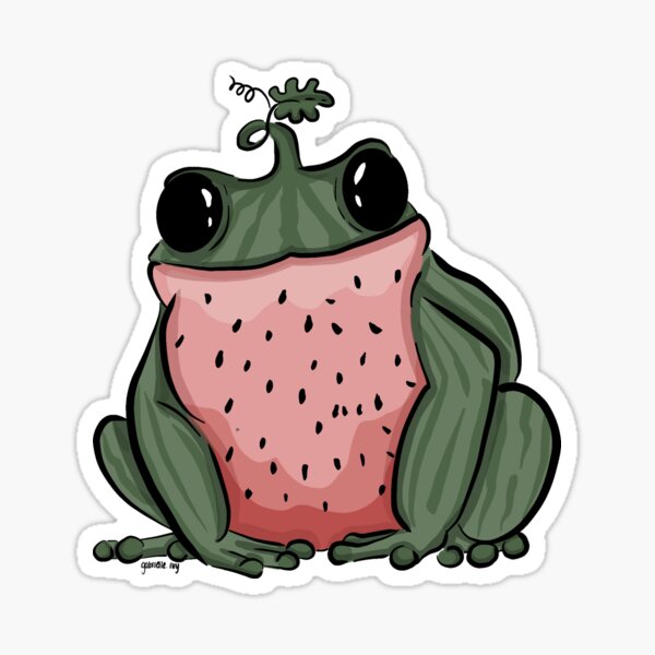 "Watermelon Frog" Sticker for Sale by donagi14 Redbubble
