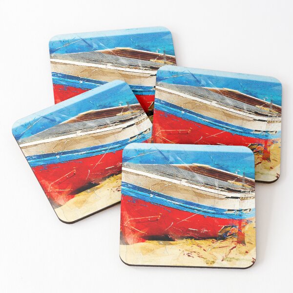 Item preview, Barco de hermosos colores en la playa. designed and sold by RafaelLima7.