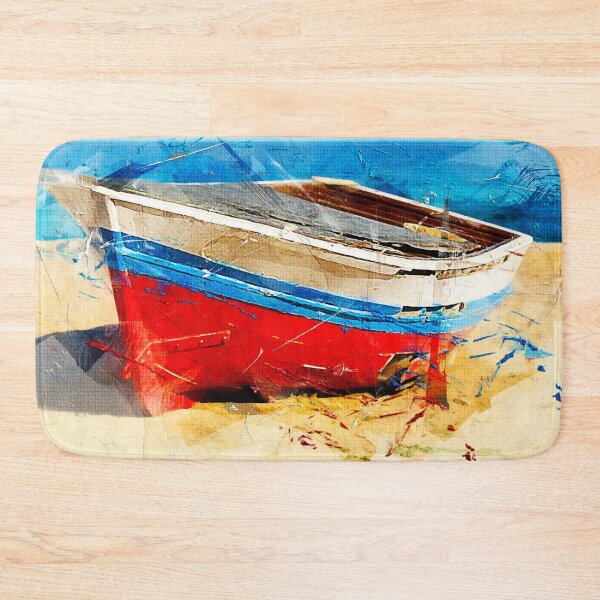 Item preview, Boat of beautiful colors on the beach designed and sold by RafaelLima7.