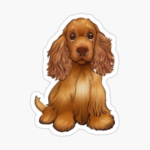 Lonely Cocker Spaniel Sticker