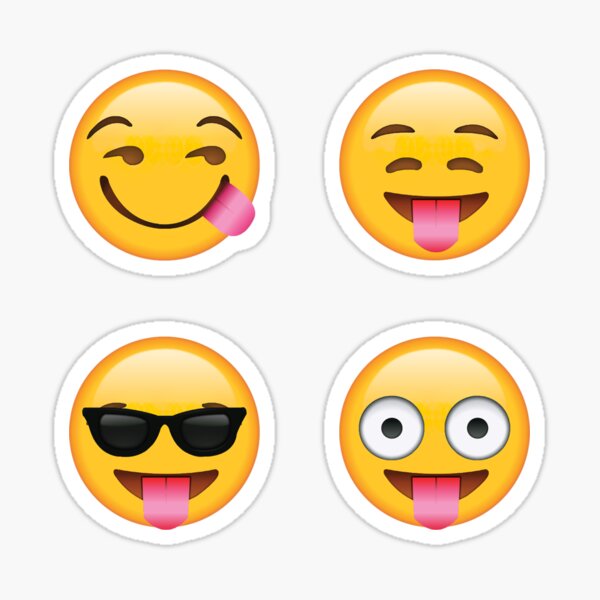 Tongues Out Secret Emoji 4 Pack Funny Internet Meme Sticker By Secretemojis Redbubble 