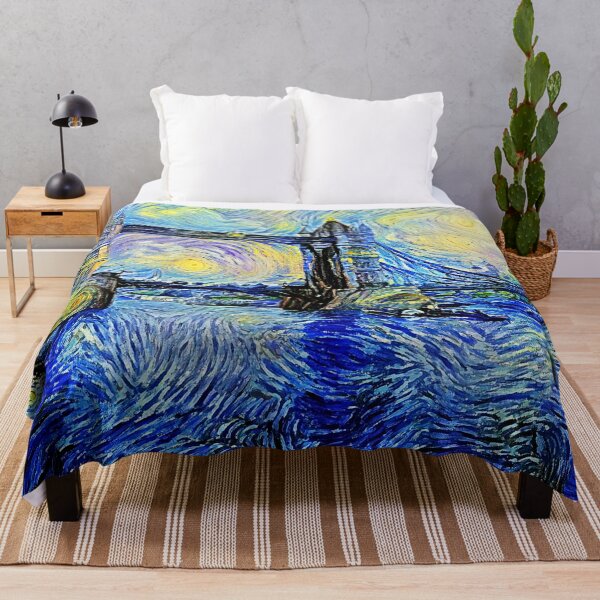 Item preview, London bridge the starry night style painting designed and sold by RafaelLima7.