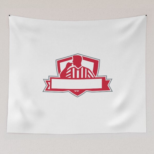 Item preview, Referee Umpire Official Whistle Side Crest Retro designed and sold by patrimonio.