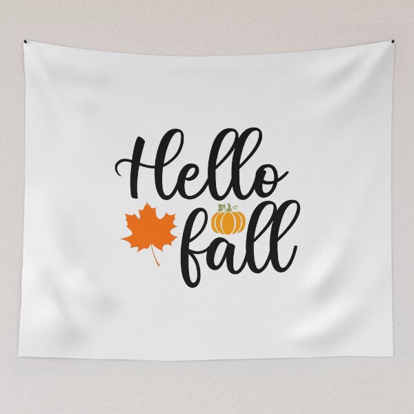 Item preview, Hello Fall Cute and Simple Fall Thanksgiving Design designed and sold by VieGalleryy.
