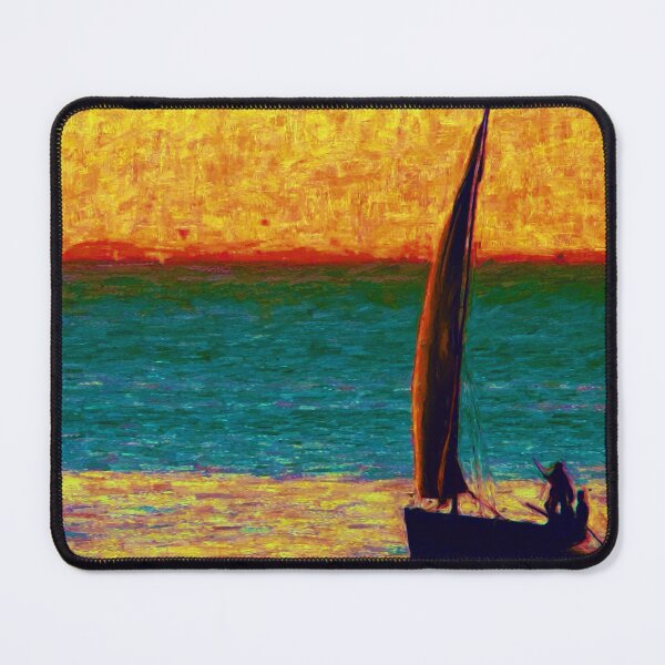 Item preview, Sailboat at sunset abstract painting designed and sold by RafaelLima7.