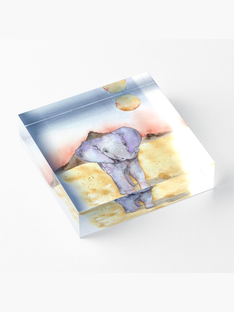 Alternate view of Elephant Walk Acrylic Block