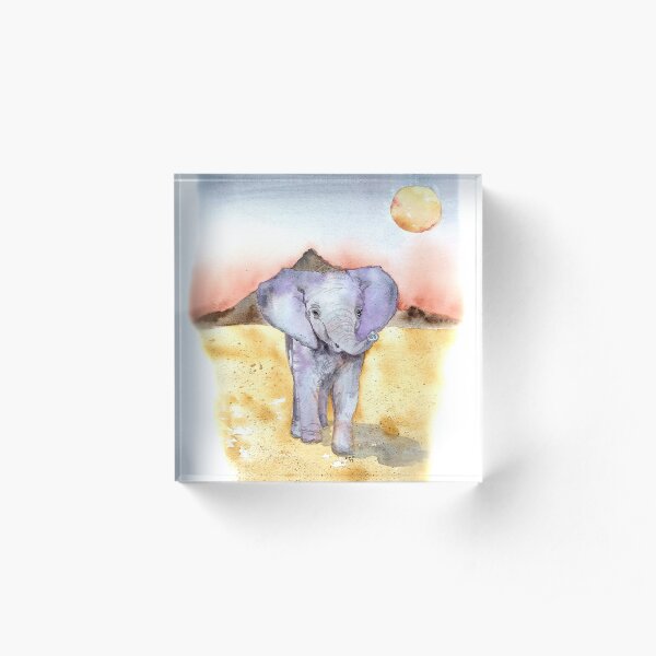 Elephant Walk Acrylic Block