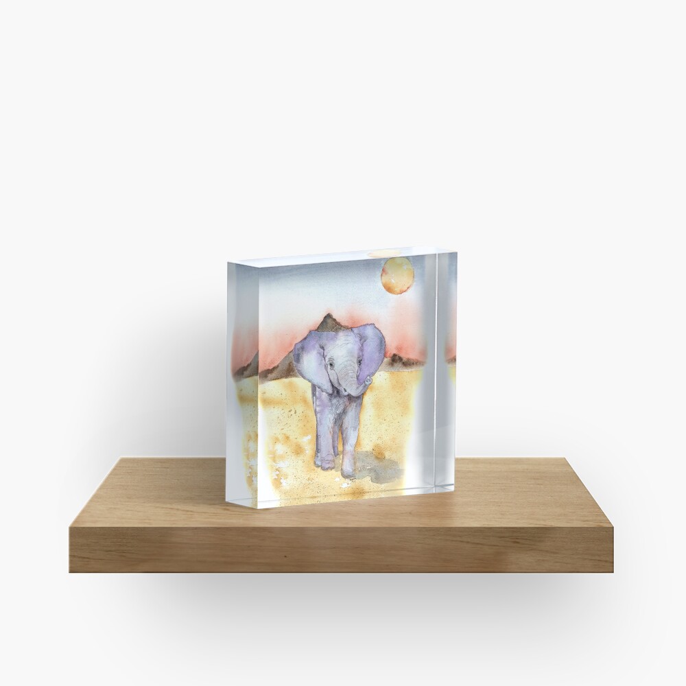 Elephant Walk Acrylic Block