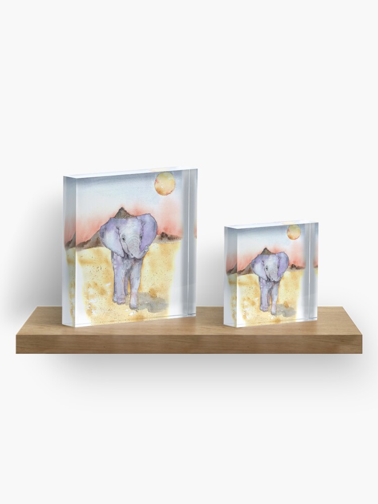 Alternate view of Elephant Walk Acrylic Block