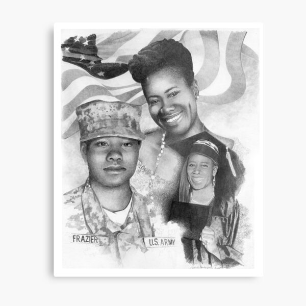 Portraits of A Warrior: Ashaley K. Frazier Metal Print