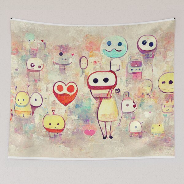 Item preview, Wall of emojis and emoticons  - Created by Artificial Intelligence designed and sold by Created-by-AI.