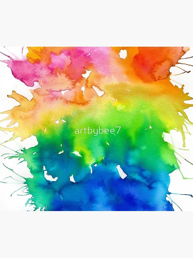 Rainbow Watercolor Paint Splash Art Art Board Print for Sale by artbybee7