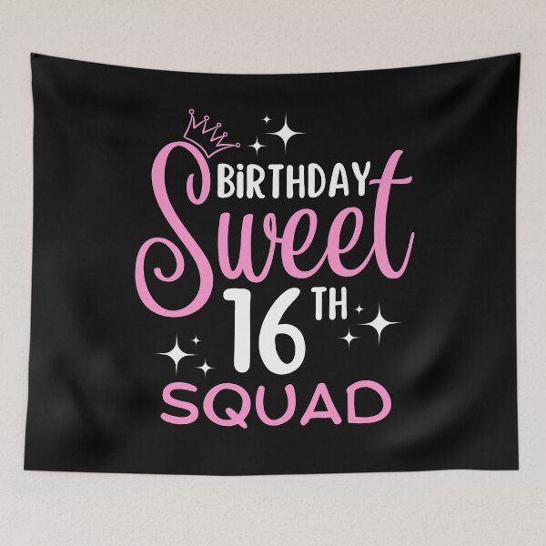 Item preview, Cute Sweet 16th Squad Birthday Queen Party Girls Women Crew Matching Costume designed and sold by 27th-Tee.
