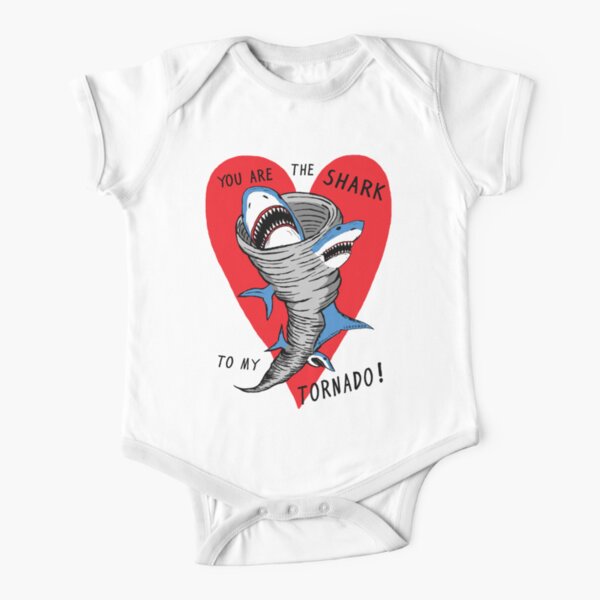 Shark To My Tornado Short Sleeve Baby One-Piece