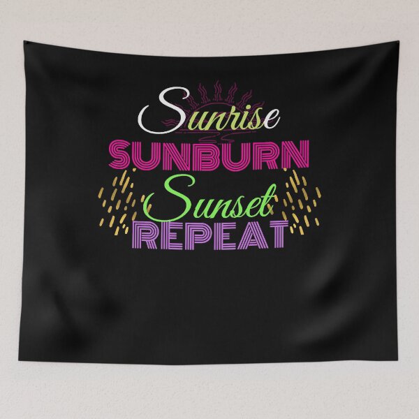 Item preview, Favorite Retro Sunrise Sunburn Sunset Repeat The Easy Way designed and sold by OliveiratomShop.