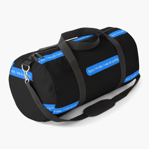 Item preview, Sorry I'm Late, I Was At Cycling Text Message Black - Funny Gym designed and sold by GymWearDepot.