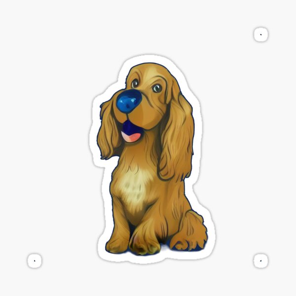 Friendly Cocker Spaniel Sticker
