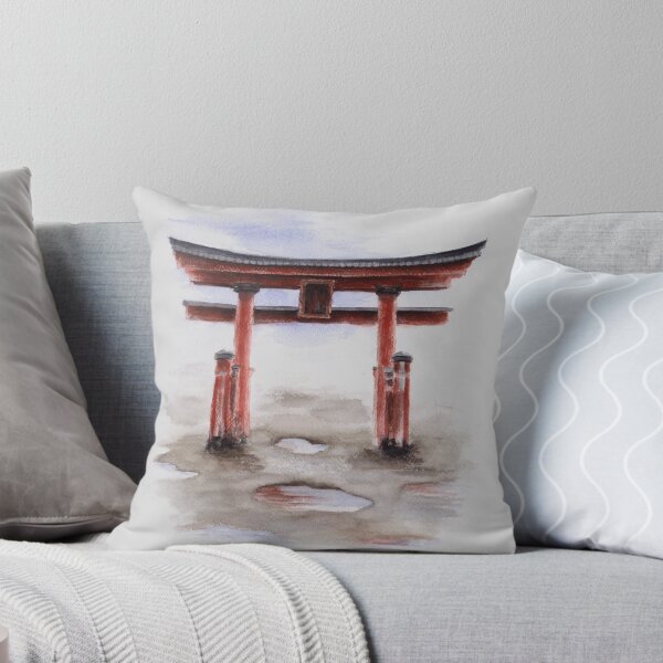 Item preview, Torii gate watercolor art print painting, japanese symbol for sale designed and sold by Mariusz Szmerdt.