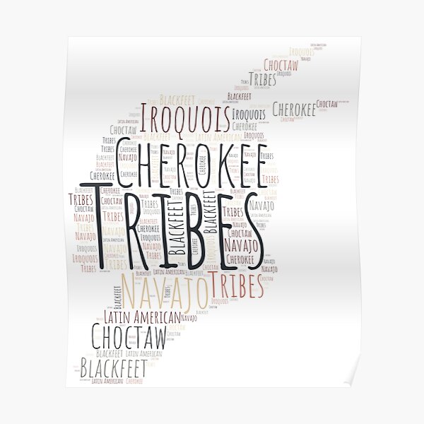 "Native American Tribes Word Art" Poster for Sale by iforstyle Redbubble