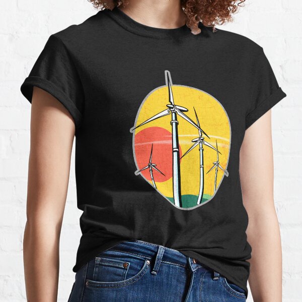Wind Power at Sunset Classic T-Shirt