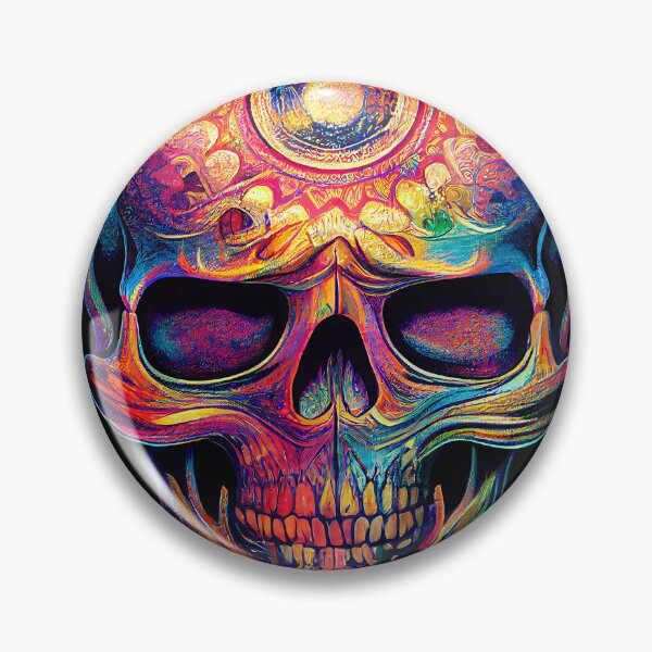 Item preview, Psychedelic Rainbow Skull designed and sold by Teddyz-Artworks.