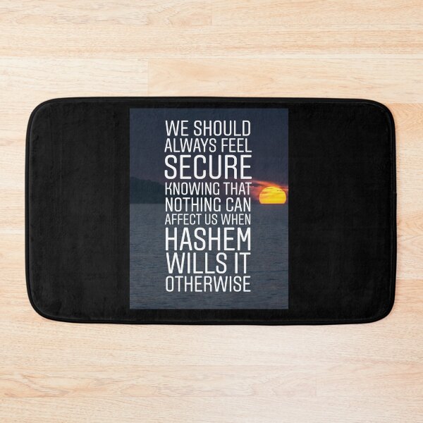 Item preview, We should always secure knowing that nothing can affect us when hashem wills it otherwise designed and sold by Stories To Inspire - Motivational Jewish Quotes.
