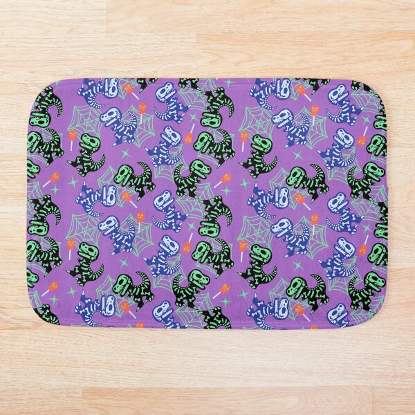 Item preview, Spoopy Spooky Dinosaur Halloween with Spider Webs on Purple designed and sold by Cass Noel Studio.